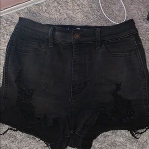 hollister ultra high rise shorty-shorts